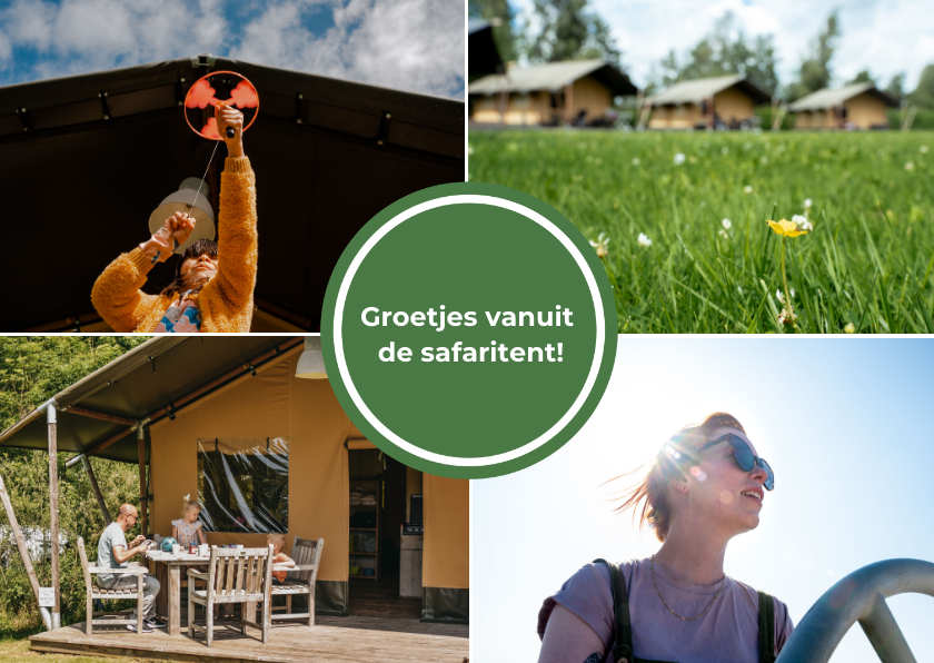 Vakantiekaarten - Groetjes vanuit de safaritent