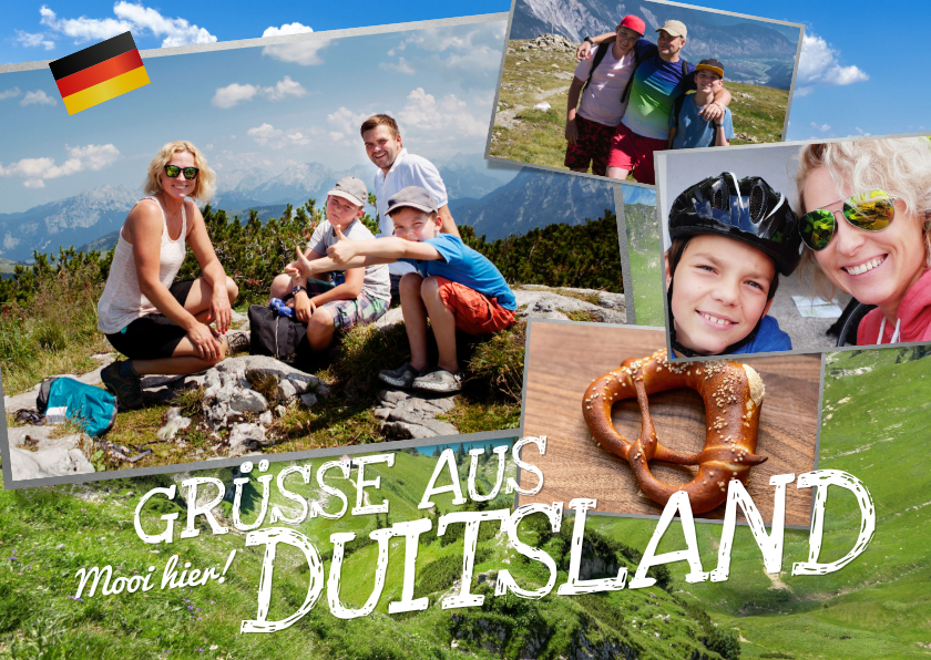 Vakantiekaarten - Vakantiekaart 'Grüße aus Duitsland' ansichtkaart 4 foto's