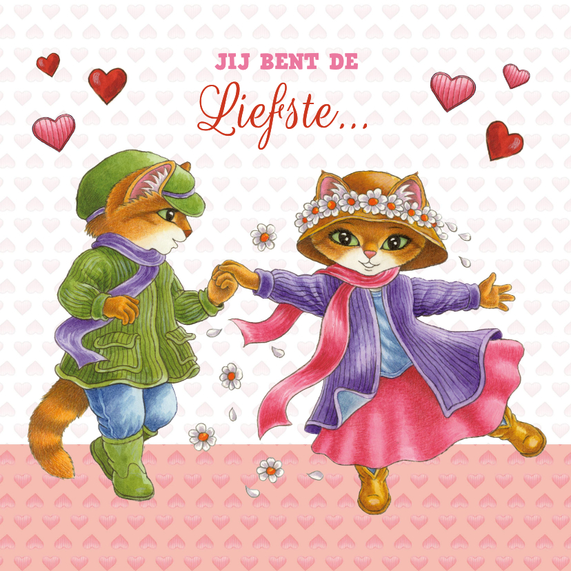 Valentijnskaarten - Molly en Jasper dansen samen en zijn verliefd.