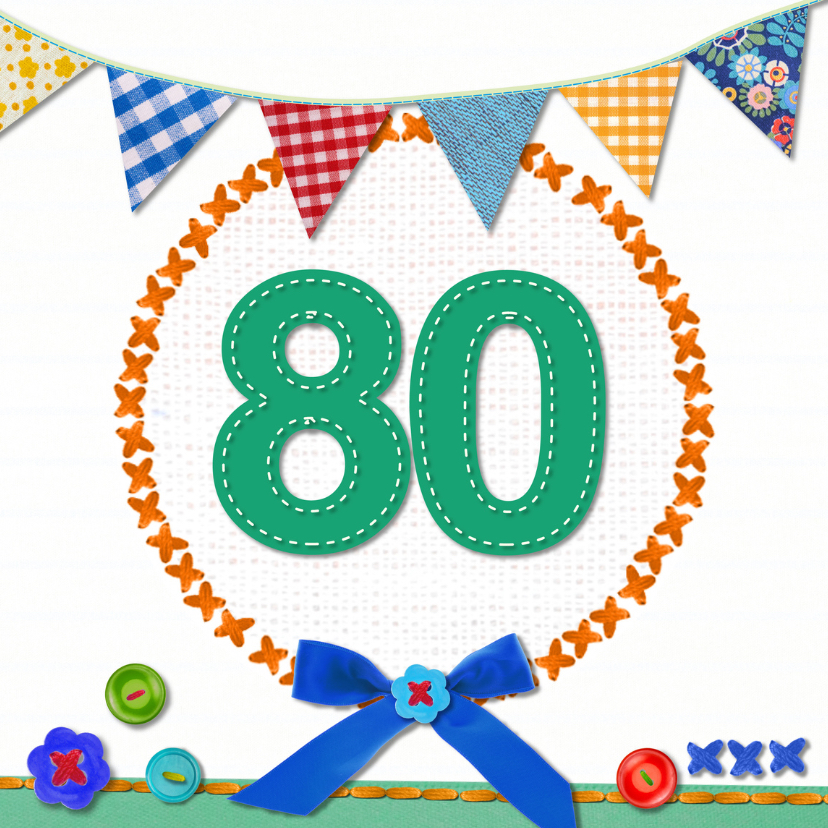 Verjaardagskaarten - 80 jaar  verjaardag -BF
