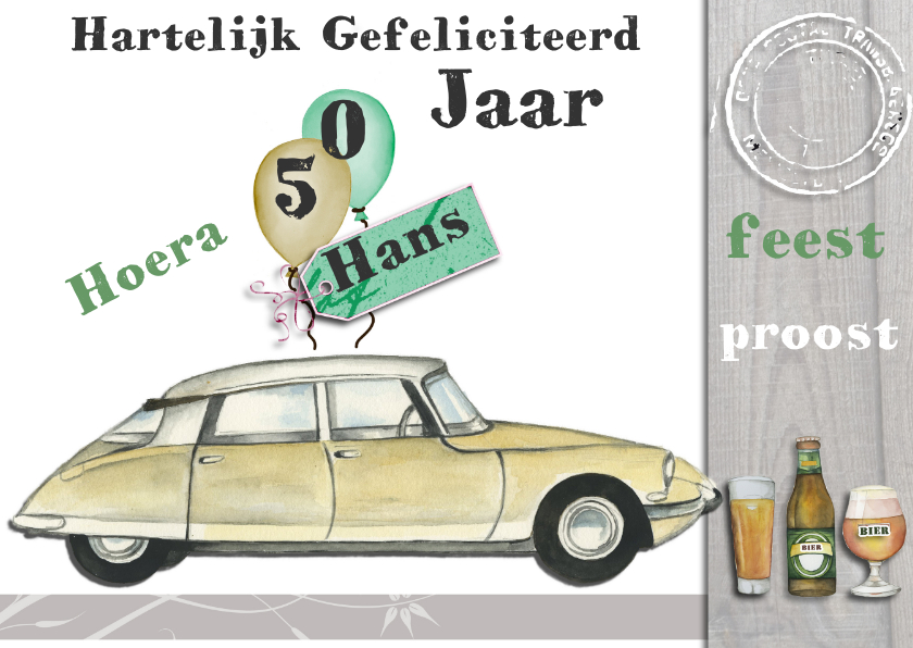 Felicitatie 50 Jaar Met Snoek Kaartje2go