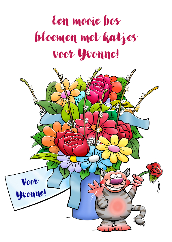 Groot universum verontschuldiging Buigen Grappige verjaardagskaart met een bos bloemen | Kaartje2go