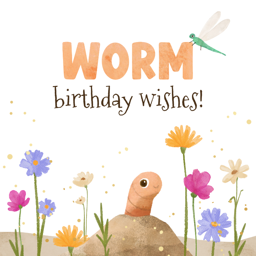 Verjaardagskaarten - Grappige verjaardagskaart woordgrap warm birthday wishes