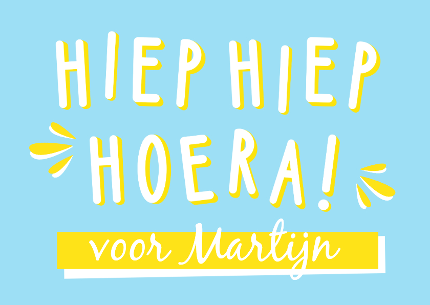 Verjaardagskaarten - Hippe color blocking verjaardagskaart met naam voor een man 