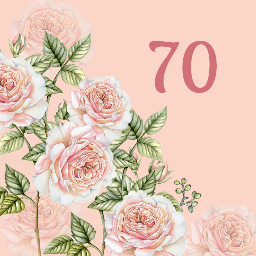 Verjaardagskaarten - Verjaardag romantische rozen