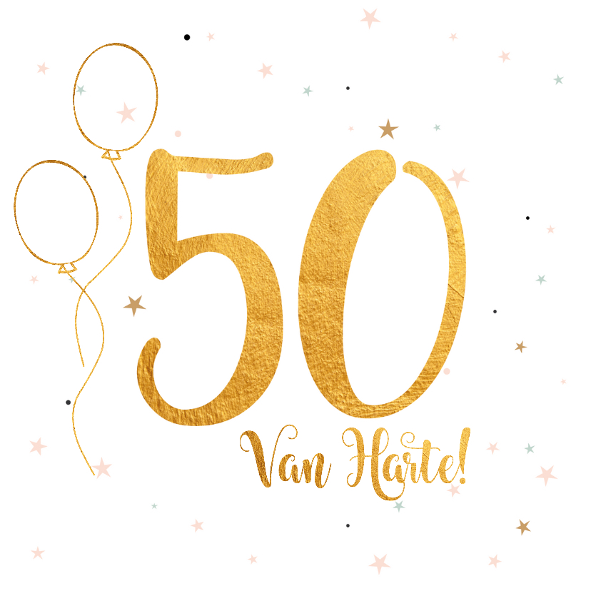 Met pensioen gaan Zichtbaar Briesje Verjaardagskaart happy 50 jaar | Kaartje2go