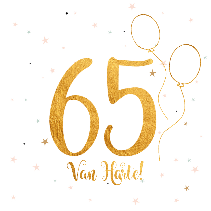 Ontwapening applaus Kapel Verjaardagskaart happy 65 jaar | Kaartje2go