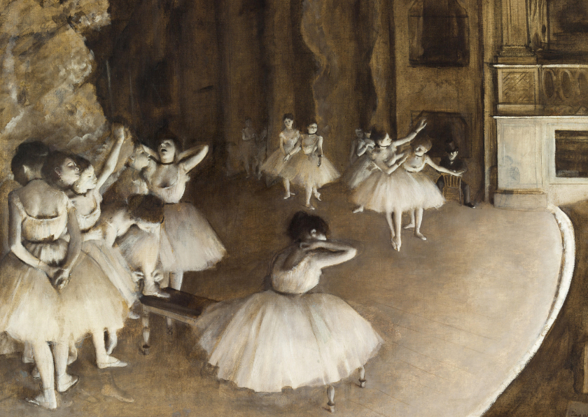 Wenskaarten - Edgar Degas, De balletvoorstelling