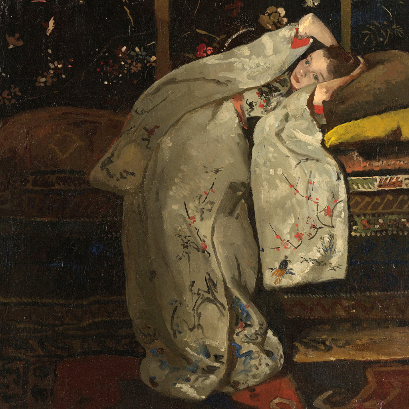 Wenskaarten - George Breitner. Meisje in witte kimono
