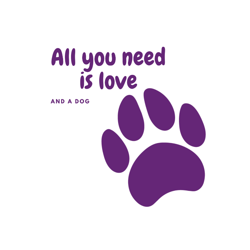 Wenskaarten - KNGF Geleidehond liefdeskaart all you need is love