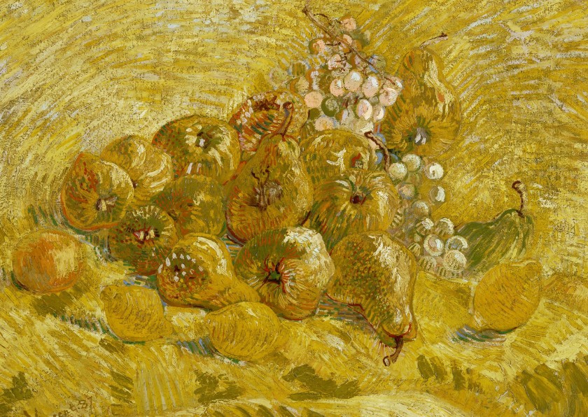 Wenskaarten - Kunstkaart van Vincent van Gogh. Kweeperen