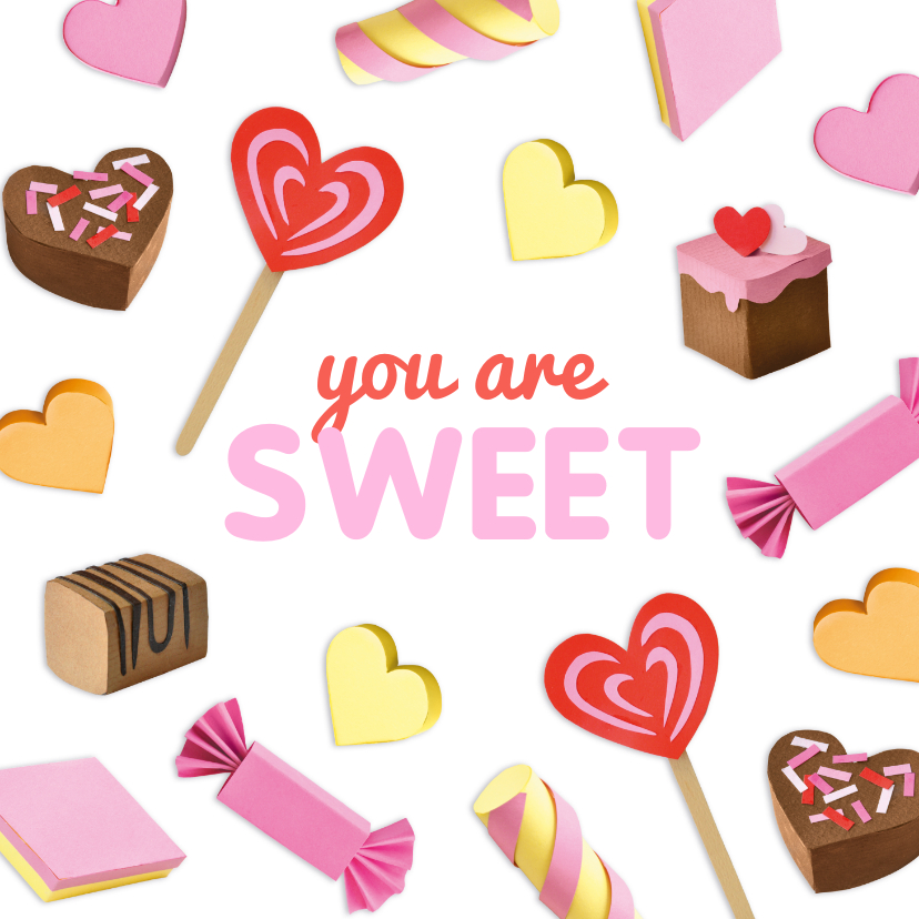 Wenskaarten - Liefde kaart 'You are sweet'