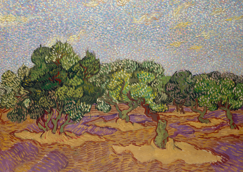 Wenskaarten - Vincent van Gogh. Landschap met boomgaard