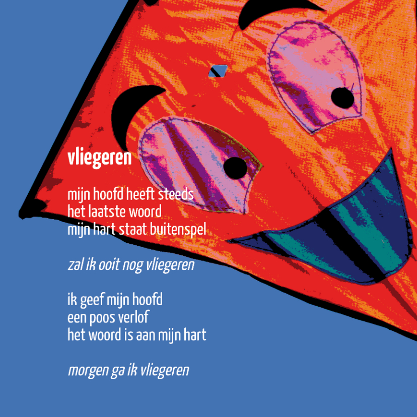 Wenskaarten - vliegeren - gedicht