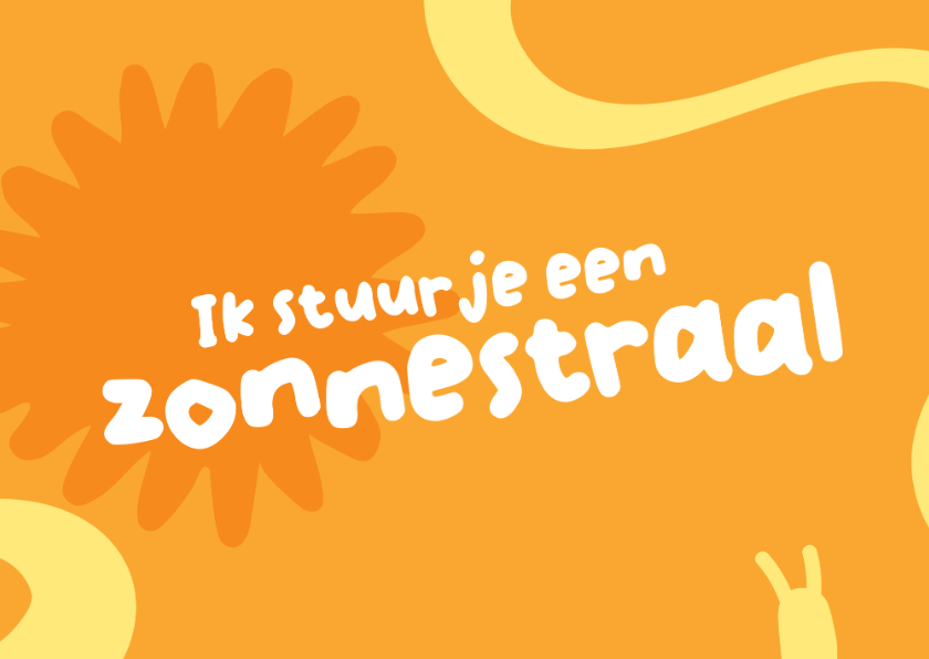 Wenskaarten - Wenskaart - Ik stuur je een zonnestraal