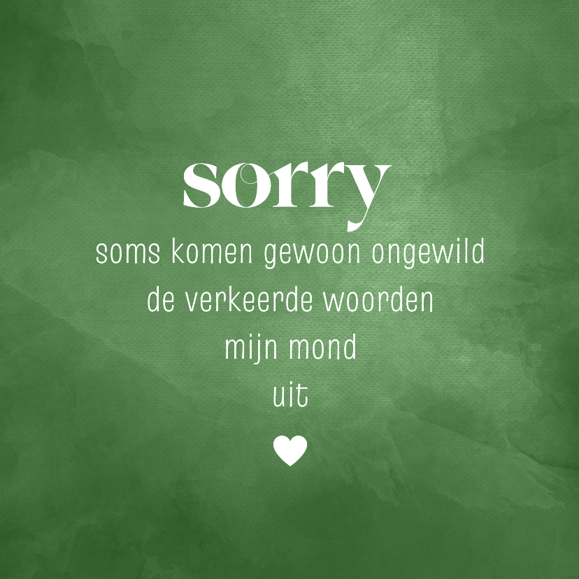 Wenskaarten - Wenskaartje sorry elfje 'ik meende het niet zo'