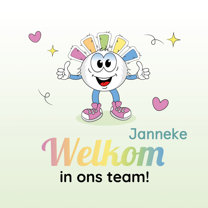 Wenskaarten - Wenskaartje welkom in ons team