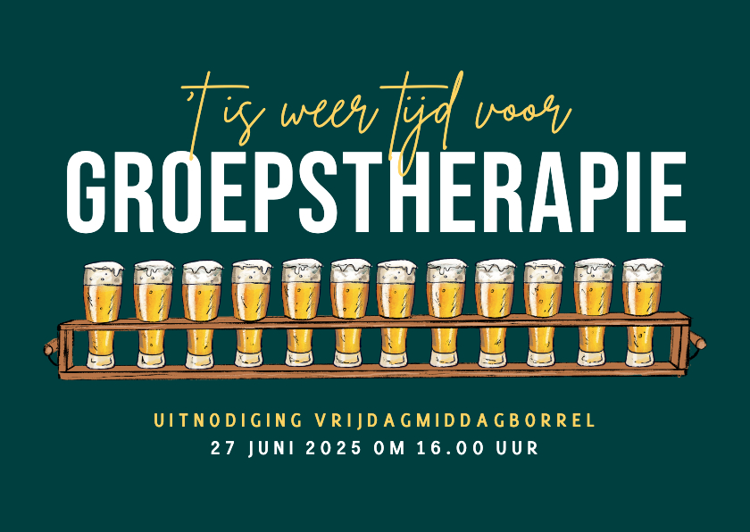 Zakelijke kaarten - Zakelijke uitnodiging borrel grappig bier