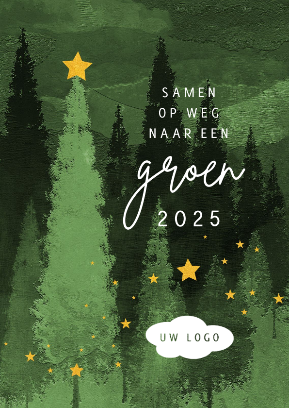 Zakelijke kerstkaarten - Kerst zakelijk samen op weg naar een groen 2025