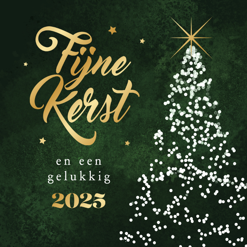 Zakelijke kerstkaarten - Zakelijke kerstkaart fijne kerst 2025 kerstboom bedankt