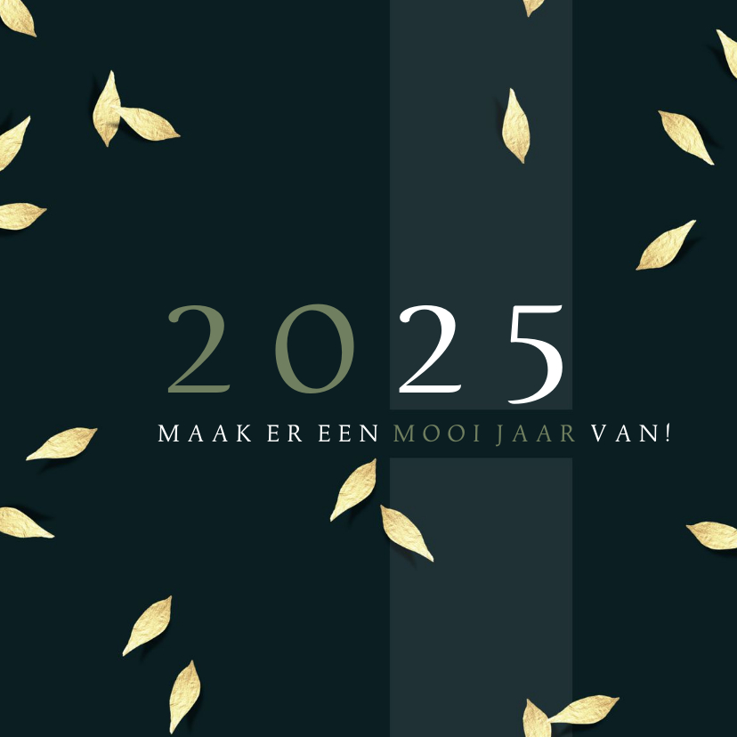 Zakelijke kerstkaarten - Zakelijke kerstkaart modern 2024-2025, met jaartal groot